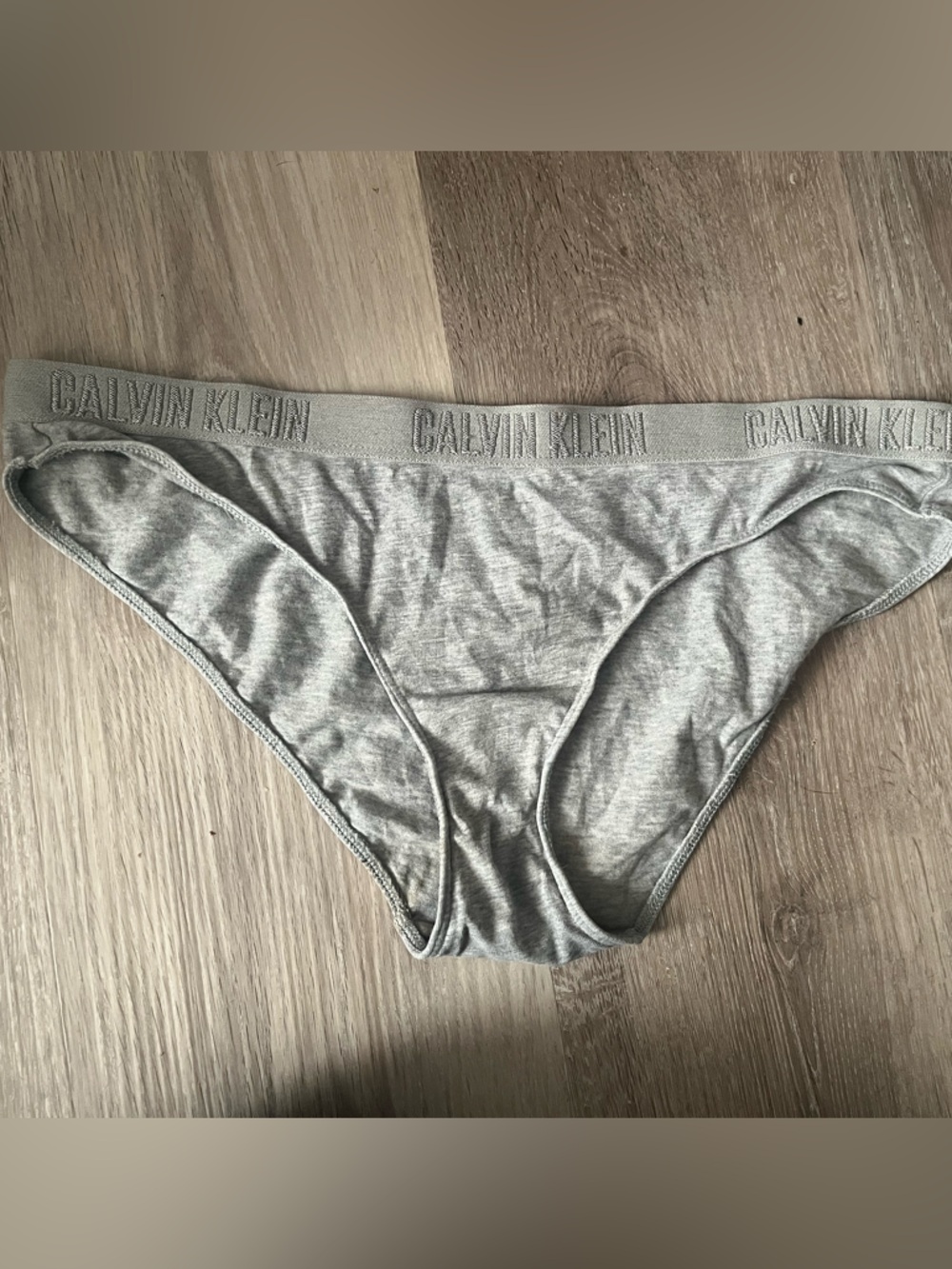 Calvin Klein Heather Gray Logo Bikini Brief